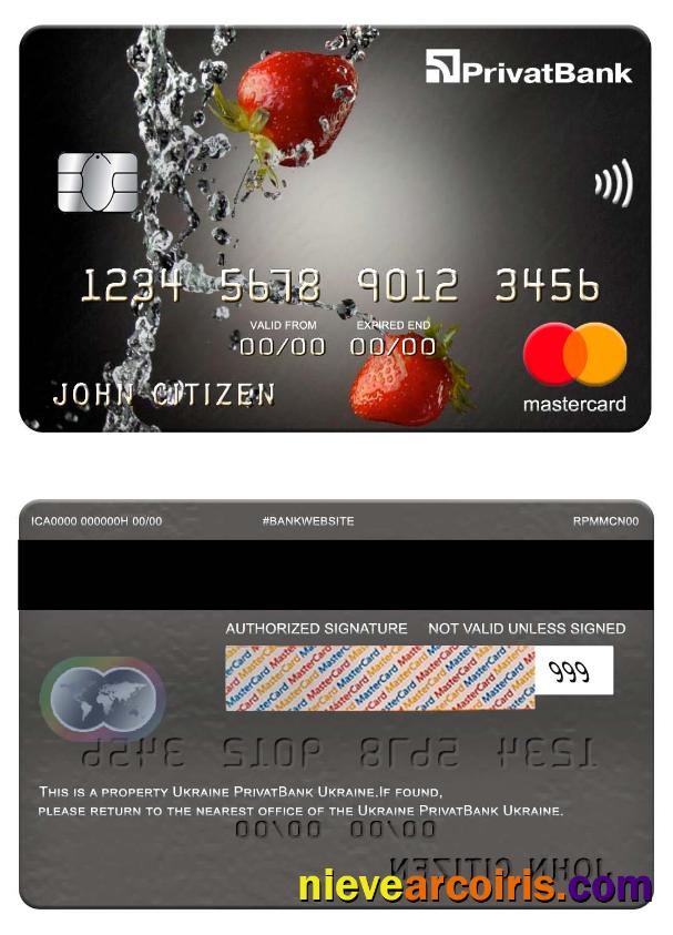 Ukraine PrivatBank mastercard